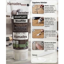HAMADEX (Premium) Ahşap, Parke Tamir Dolgu Macunu 125 ml Ekstra Beyaz (Çatlak ve Delik Onarıcı)