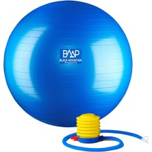 Mey İthalat Black Mountain Unisex Products Professional Grade Stability 1000LBS Anti-Burst 2000LBS Statik Ağırlık Rated 75 cm Gym Ball 1000 Lb/75 cm Mavi