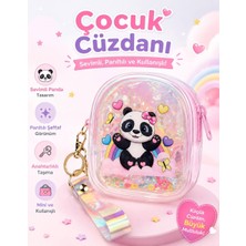 Shopfocus Figürlü Kız Çocuk Cüzdanı Anahtarlık Şefaf Simli Jelli Şık Ölçüleri=10.5x8.5x3.5 cm