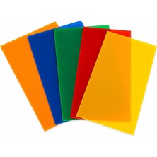 A4 Şeffaf Renkli Asetat Kağıdı Pvc 250 Micron 5'li