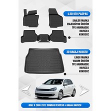 Drs Tuning Volkswagen Golf 6 2008-2012 Uyumlu 4.5d Premium Havuzlu Oto Paspas ve Liner Bagaj Havuzu
