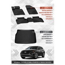 Drs Tuning Sahler Hyundai Tucson 2021+ Uyumlu 4.5d Premium Havuzlu Paspas ve Liner Marka 3D Bagaj Havuzu