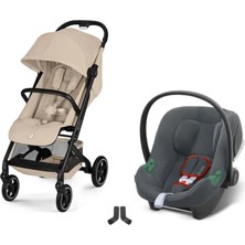 Cybex Beezy Travel Sistem | Almond Beige & Aton Steel Grey