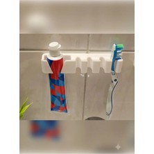 Minimalist Diş Macunu ve Fırçası Duvar Standı - Plastik