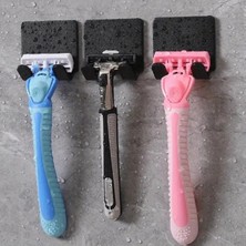 Duvar Jilet Tutucu, Tıraş Makinesi Tutucu, Kanca, Jilet Askısı, Banyo Düzenleyici (3 Adet) Plastik