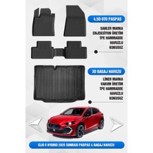 Drs Tuning Renault Clio 6 2026 ve Sonrası Uyumlu 4.5d Premium Havuzlu Oto Paspas ve Liner Bagaj Havuzu
