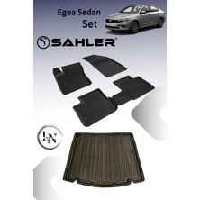 Drs Tuning Sahler Fiat Egea Sedan Uyumlu 4.5d Premium Sahler Paspas + Liner Marka 3D Bagaj Havuzu Seti - Egea S