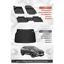 Drs Tuning Sahler Qashqai 2022+ Benzinli Uyumlu 4.5d Premium Havuzlu Oto Paspas ve Liner Marka 3D Ust Bagaj Hav