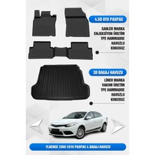 Drs Tuning Renault Fluence 2009-2016 Uyumlu 4.5d Premium Havuzlu Oto Paspas ve Liner Bagaj Havuzu