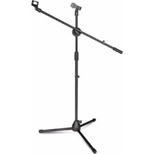 Driton Ds-05 Ayarlanabilir Boom Kollu Mikrofon Sehpası – Tripod Ayaklı, Sahne Tipi Mikrofon Standı, Şarkı Söyleme, Canlı Yayın, Karaoke, Kürsü Konuşmaları ve Podcast Için