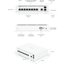Ubiquiti Uısp-Console 8 Port GIGABIT+1WAN PORT+2X10GB Sfp+ Port Gateway Router