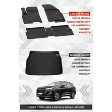 Drs Tuning Sahler Chery Tiggo 7 Pro / Max 2022+ Uyumlu 4.5d Premium Havuzlu Paspas ve Liner Marka 3D Bagaj Havu