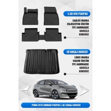 Drs Tuning Ford Puma 2019 Sonrası Uyumlu 4.5d Premium Havuzlu Oto Paspas ve Liner Alt Bagaj Havuzu -Gen-E Uymaz