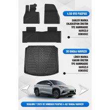 Drs Tuning Byd Sealion 7 2025 ve Sonrası Uyumlu 4.5d Premium Havuzlu Oto Paspas ve Lıner Alt Bagaj Havuzu Set