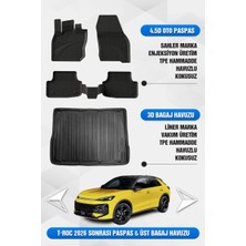 Drs Tuning Volkswagen T-Roc 2026 Sonrası Uyumlu 4.5d Premium Havuzlu Oto Paspas ve Liner Ust Bagaj Havuzu
