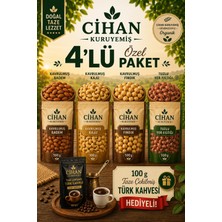Cihan Kuruyemiş 500GR. Kavrulmuş Badem  500GR. Kavrulmuş Kaju 500GR. Kavrulmuş Fındık Içi 500GR. Tuzlu Fıstık 4'lü Set