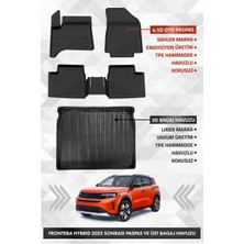 Drs Tuning Opel Frontera Hybrid 2025 ve Sonrası Uyumlu 4.5d Premium Havuzlu Oto Paspas ve Liner Üst Bagaj