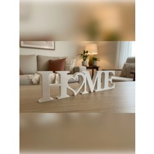 Home Yazılı Dekoratif Biblo ve Masaüstü Dekor - Hediyelik Dekoratif Home Yazısı - Plastik
