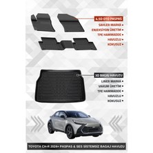 Drs Tuning Sahler Toyota C-Hr 2 2023+ Uyumlu 4.5d Premium Havuzlu Oto Paspas ve Liner Marka 3D Ses Sistemsiz Ba