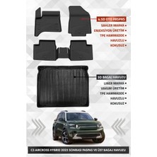 Drs Tuning Citroen C3 Aircross Hybrid 2025 ve Sonrası Uyumlu 4.5d Premium Havuzlu Oto Paspas ve Liner Üst Bagaj