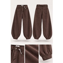 Ymr Moda Ymr Jeans Kahve Tencel Balon Jogger Pantolon