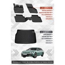 Drs Tuning Volkswagen Passat Variant B9 2024+ Uyumlu 4.5d Sahler Premium Paspas + Liner Marka 3D Alt Bagaj Havu