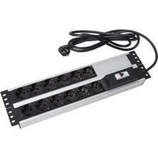 Uranium 19" 2u 9 Lu Sıgortalı Alumınyum Rackmount Grup Prız Pdu