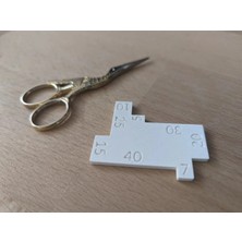 Plastik Dikiş Ölçü Aracı (5-40 Mm) - Dikiş Payı Bırakma Cetveli Dikiş Aksesuarı - Kıvırma Aparatı