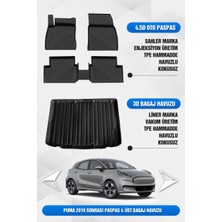 Drs Tuning Ford Puma 2019 Sonrası Uyumlu 4.5d Premium Havuzlu Oto Paspas ve Liner Üst Bagaj Havuzu -Gen-E Uymaz