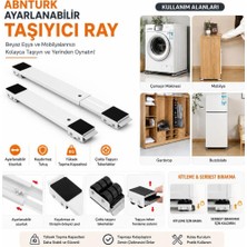 Abnturk Ayarlanabilir Eşya Kaldırma Aparatı Mobilya Beyaz Eşya  Evrensel Ağır Hizmet Tipi Tekerlekli 300KG Taşıma Kapasiteli Taşıyıcı Set