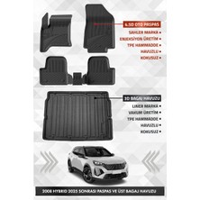 Drs Tuning Peugeot 2008 Hybrıd 2025 ve Sonrası Uyumlu 4.5d Premium Havuzlu Oto Paspas ve Liner Üst Bagaj Havuzu
