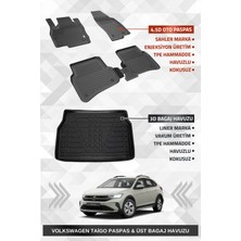 Drs Tuning Sahler Volkswagen Taigo 2021+ Uyumlu 4.5d Premium Havuzlu Paspas ve Liner Marka 3D Üst Bagaj Havuzu