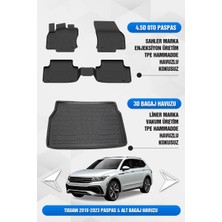 Drs Tuning Volkswagen Tiguan 2016-2023 Uyumlu 4.5d Premium Havuzlu Oto Paspas ve Liner Alt Bagaj Havuzu