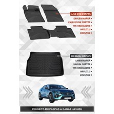 Drs Tuning Sahler Peugeot 408 2022-2025 Uyumlu 4.5d Havuzlu Paspas ve Liner Marka Bagaj Havuzu - Hybrid Model U