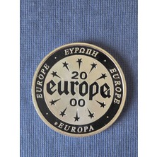 Edi Antik Euro Hatıra 2000 Milenyum 4cm Çap. Orijinal Dönemine Ait Nadir Koleksiyon.