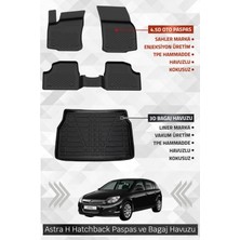 Drs Tuning Sahler Opel Astra H Hatchback Uyumlu 4.5d Premium Havuzlu Oto Paspas ve Liner Marka 3D Bagaj Havuzu