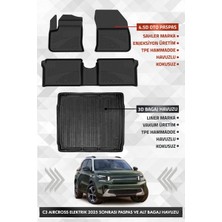 Drs Tuning Citroen C3 Aircross Elektrikli 2025 Sonrası Uyumlu 4.5d Premium Havuzlu Paspas ve Liner Alt Bagaj