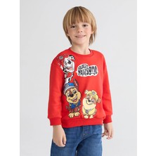 Lc Waikiki Yeni Sezon Bisiklet Yaka Paw Patrol Baskılı Erkek Çocuk Sweatshirt