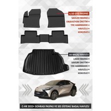 Drs Tuning Sahler Toyota C-Hr 2023 Sonrası Uyumlu 4.5d Premium Havuzlu Oto Paspas ve Liner Ses Sistemli Bagaj H