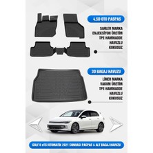 Drs Tuning Volkswagen Golf 8/8.5 (Otomatik) Uyumlu 4.5d Premium Havuzlu Oto Paspas ve Liner Alt Bagaj Havuzu