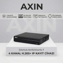 Dahua NVR2104HS-T 4 Kanal H.265+ 4K Destekli Profesyonel Ip Nvr Kayıt Cihazı