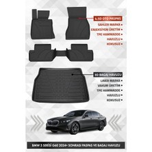 Drs Tuning Bmw G60 5 Serisi 2024 ve Sonrası Uyumlu 4.5d Pro Premium Havuzlu Oto Paspas ve Liner Bagaj Havuzu