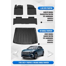 Drs Tuning Togg T10X Uyumlu Sahler 4.5d Pro Premium Oto Paspas ve Liner Marka 3D Kulaklı Bagaj Havuzu