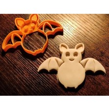 Sevimli Bebek Yarasa Kurabiye Kalıbı - Halloween Yarasa Kurabiye Kalıbı - Cadılar Bayramı -6 cm