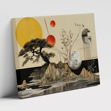 Painted Anarchy Zen Bahçesi Koleksiyonu Çağdaş Sanat ile Benzersiz Kanvas Duvar Tablosu