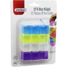 12'li Buz Küpü Seti - Su Dolu - Renkli Plastik