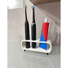 Modern Diş Macunu ve Fırça Standı – Ayaklı Plastik Banyo Düzenleyici - (Tüm Modellerle Uyumludur)