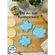 Sevimli Arı Kurabiye Kalıbı 6-7 cm | 3 Farklı Model | 3D Baskı Plastik Kesici