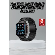 Belsina Ultra 3 Kordonlu Amoled Ekran Akıllı Saat Çok Fonksiyonlu Uyku ve Sağlık Takibi - BLS1006971-1