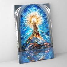 Painted Anarchy Kilise Zarafeti ile Titizlikle Düzenlenmiş Mosaik Kilise Kanvas Duvar Tablosu